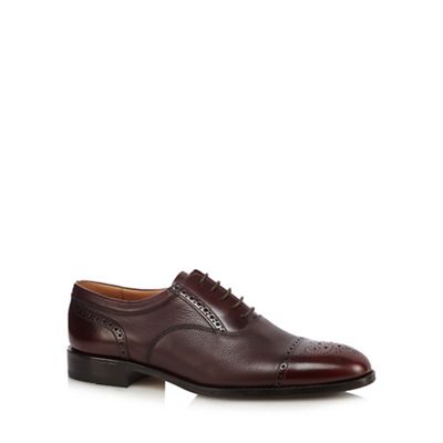 Loake Plum leather lace up Oxford shoes